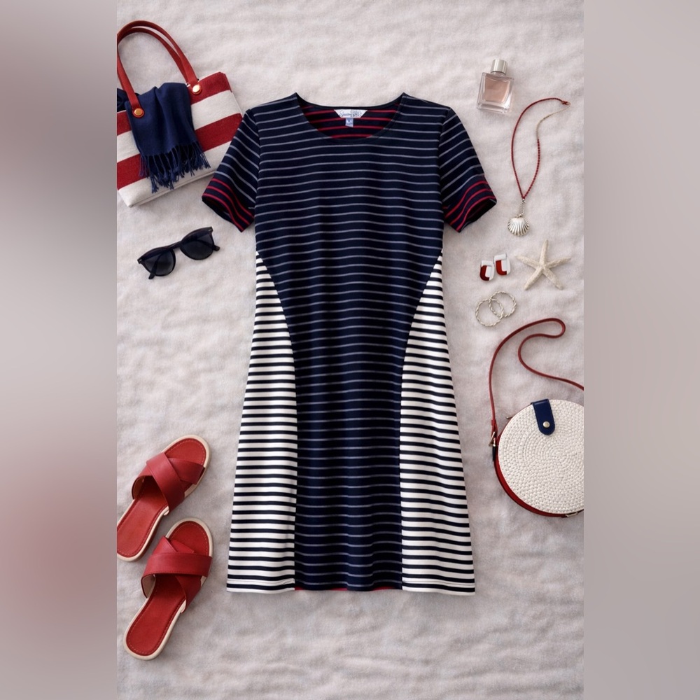Speechless Striped Colorblock Tunic Dress Size Large